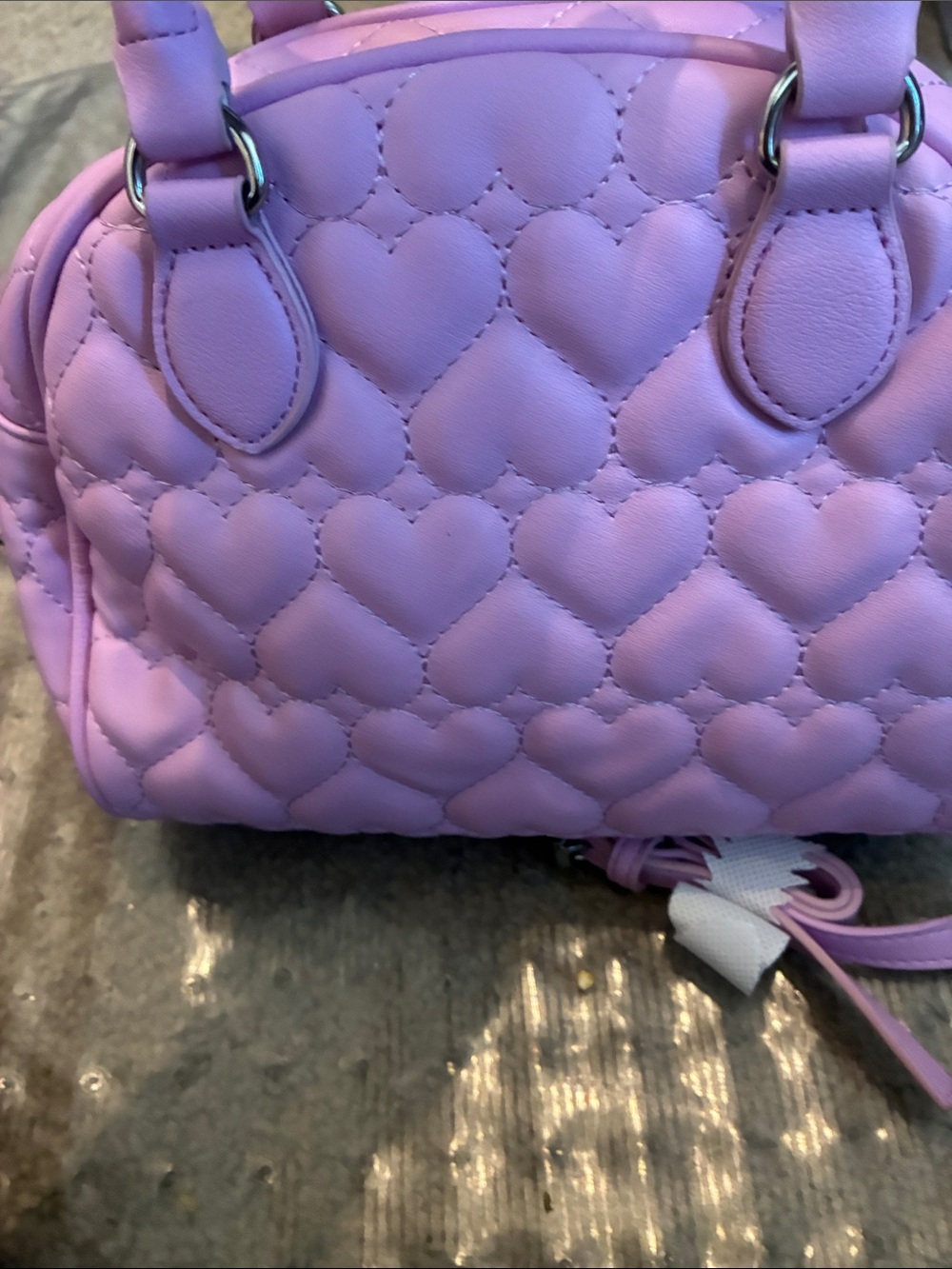 Juicy Couture Lavender Quilted Heart Satchel - Picture 5 of 6